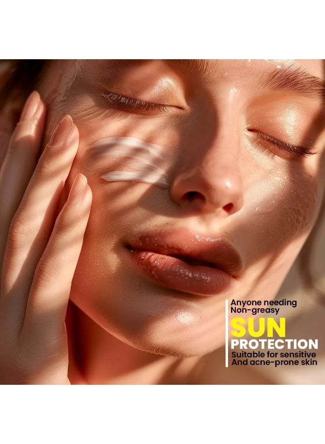 بيوكوس مستحضرات التجميل كريم BIOCOS واقي الشمس المرطب SPF 50 PA++++ للوجه – واقي شمس مع فيتامين E، البابايا، والزعفران للترطيب، حماية من UVA/UVB، بدون أثر أبيض، يمنع اسمرار البشرة وحب الشباب – 50 مل (عبوتان) - Image 5